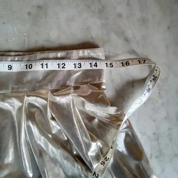 Love And Lemonade Pants Womens L Shiny Silver Super Wide Leg/Long Holiday - Picture 5 of 8